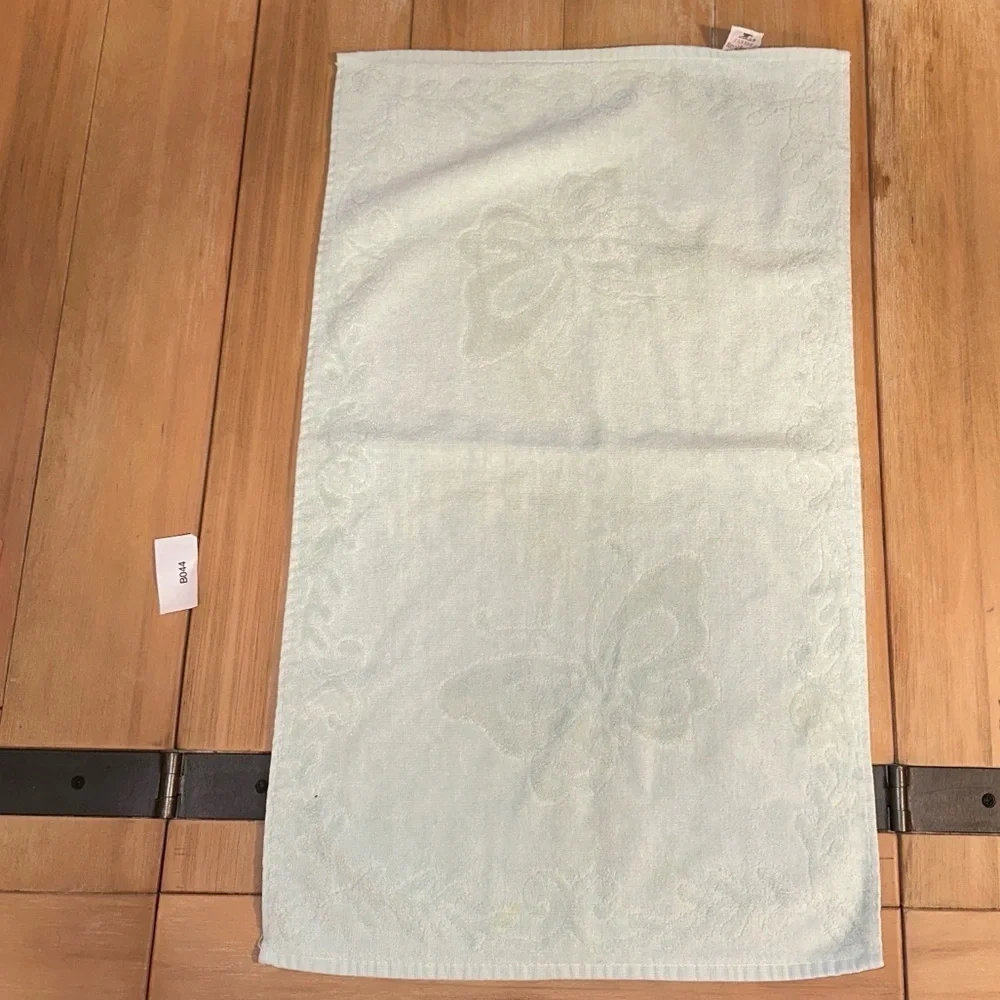 Vintage Cannon Royal Family Butterfly Hand Towel Soft Cotton Retro Sky Blue